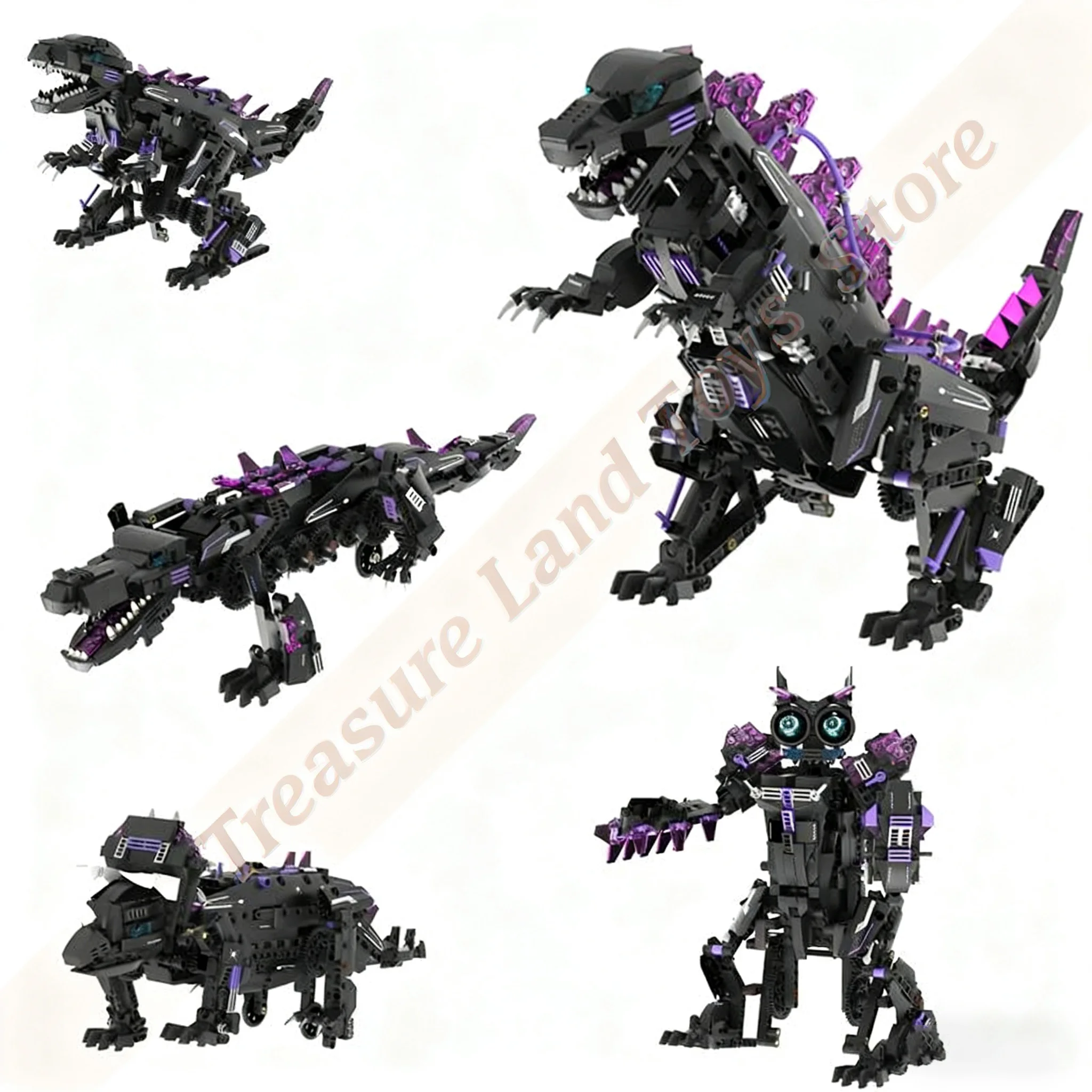 

5 в 1 трансформируемые строительные наборы, 935 шт., технический робот-зверь, кирпичи для взрослых, набор развивающих игрушек, детские рождественские подарки