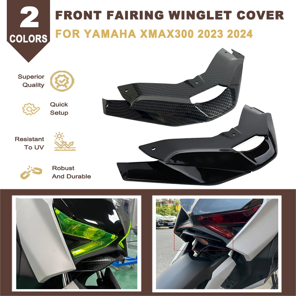 

Motorcycle Front Fairing Aerodynamic Winglet Wing Spoiler Lower Cover Protector Kit For YAMAHA XMAX300 XMAX X-MAX 300 2023 2024