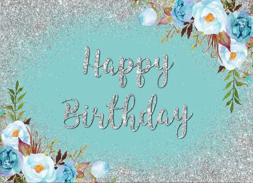 Blue Boy Happy Birthday Background Cake Table Decoration Banner Kids Shooting puntelli Baby Shower Flower Photo Background Stuio