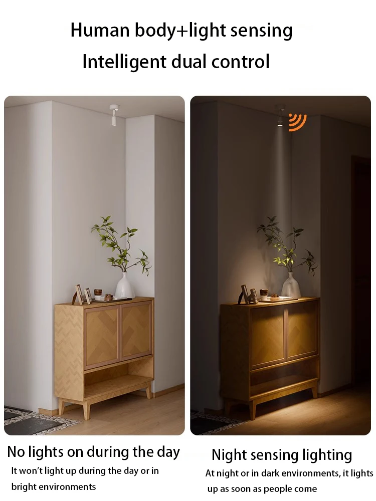 Led-spots Menselijk lichaam Sensor Spot Light Verstelbare focus 3-60 Kleine hoek Graden Opbouw Plafondlamp Sfeer