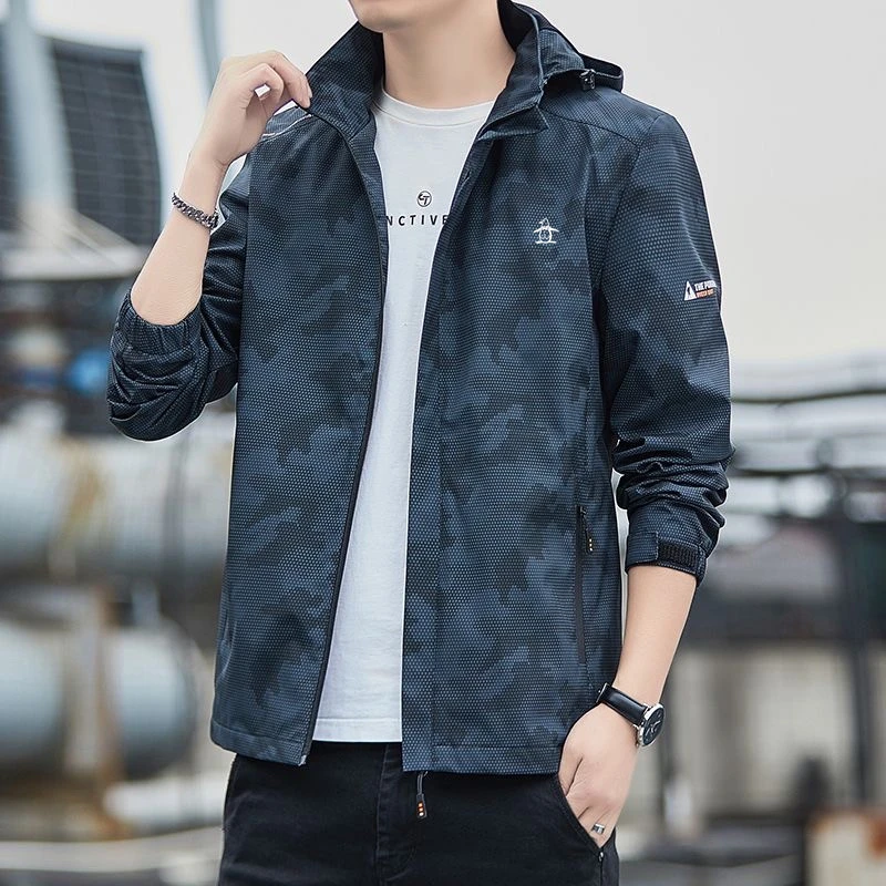 

Men's Golf Jacket Camouflage Hooded Windbreaker Spring Outdoor Waterproof Golf Wear Clothing Man Sport Casual golf Coats 골프웨어 남성