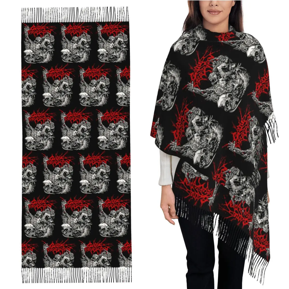 

Шарф с кисточками для женщин, мягкие теплые шали и накидки для крупного рогатого скота, длинная осенне-зимняя шаль, накидка