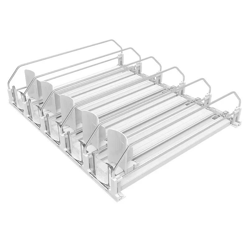 Drink Organizer for Fridge Automatic Beverage Pusher Glide Beer Water Bottle Holder Storage Rack Soda Can Dispenser Pusher