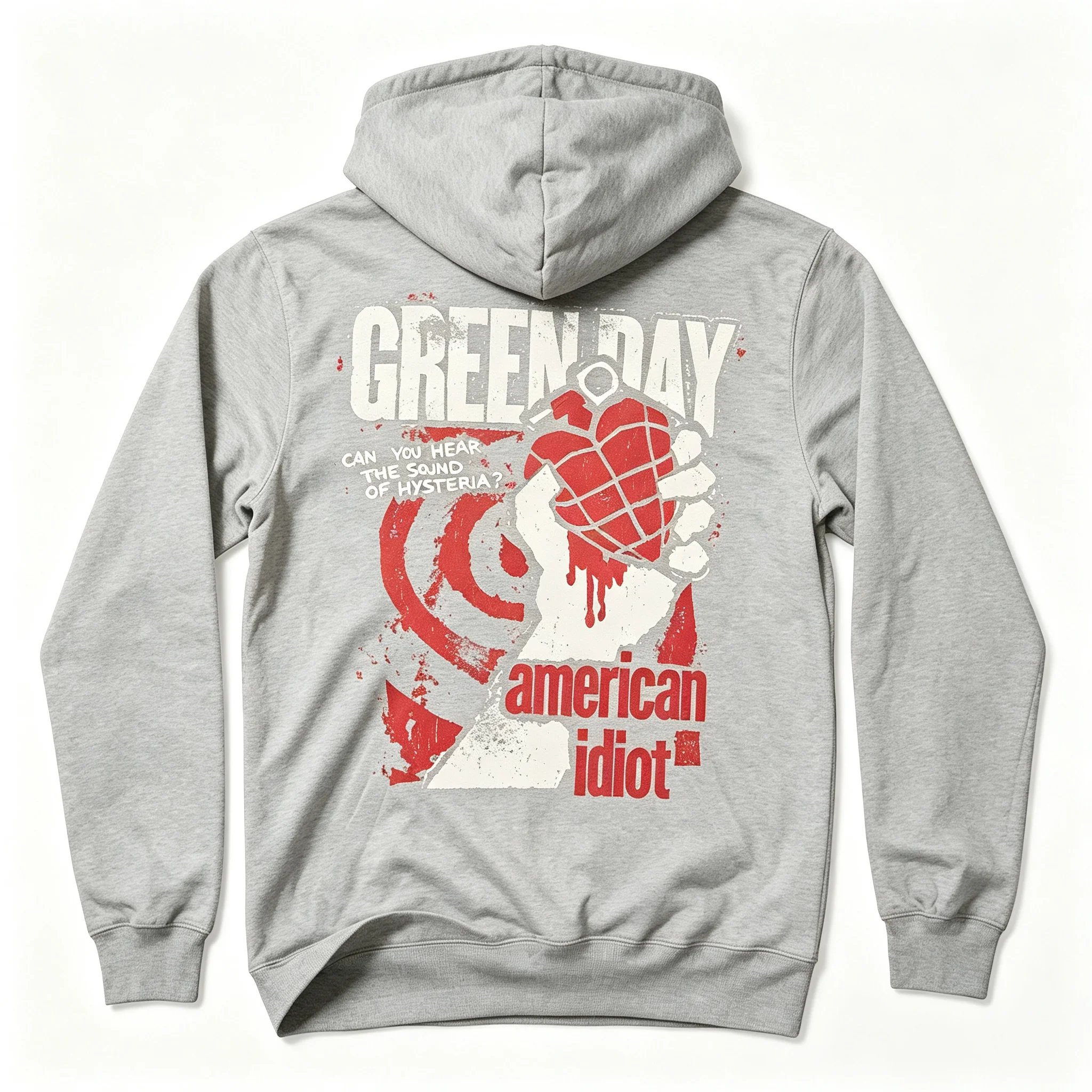 Green Day American Idiot Hysteria Hoodie Herren Rockmusik Klassisches Band-T-Shirt -ärmeliges Damen Mode Street Top Streetwear Hoodie – Detail 8
