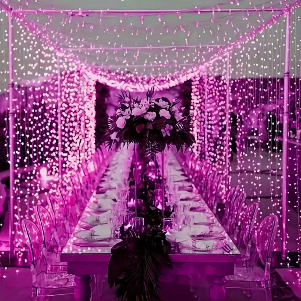 

Светодиодный сказочный светильник для штор, гирлянда с питанием от USB, свадебная вечеринка, 2026, декор для Рамадана, Ид Мубарак, украшение на день Святого Валентина для домашней комнаты