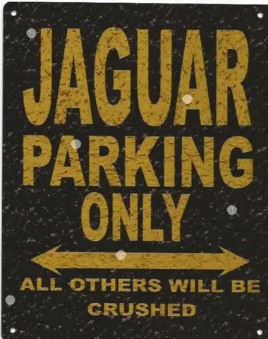 자세히 둘러보기 q1, JAGUAR PARKING METAL SIGN 소박한 빈티지 스타일 차고-알루미늄