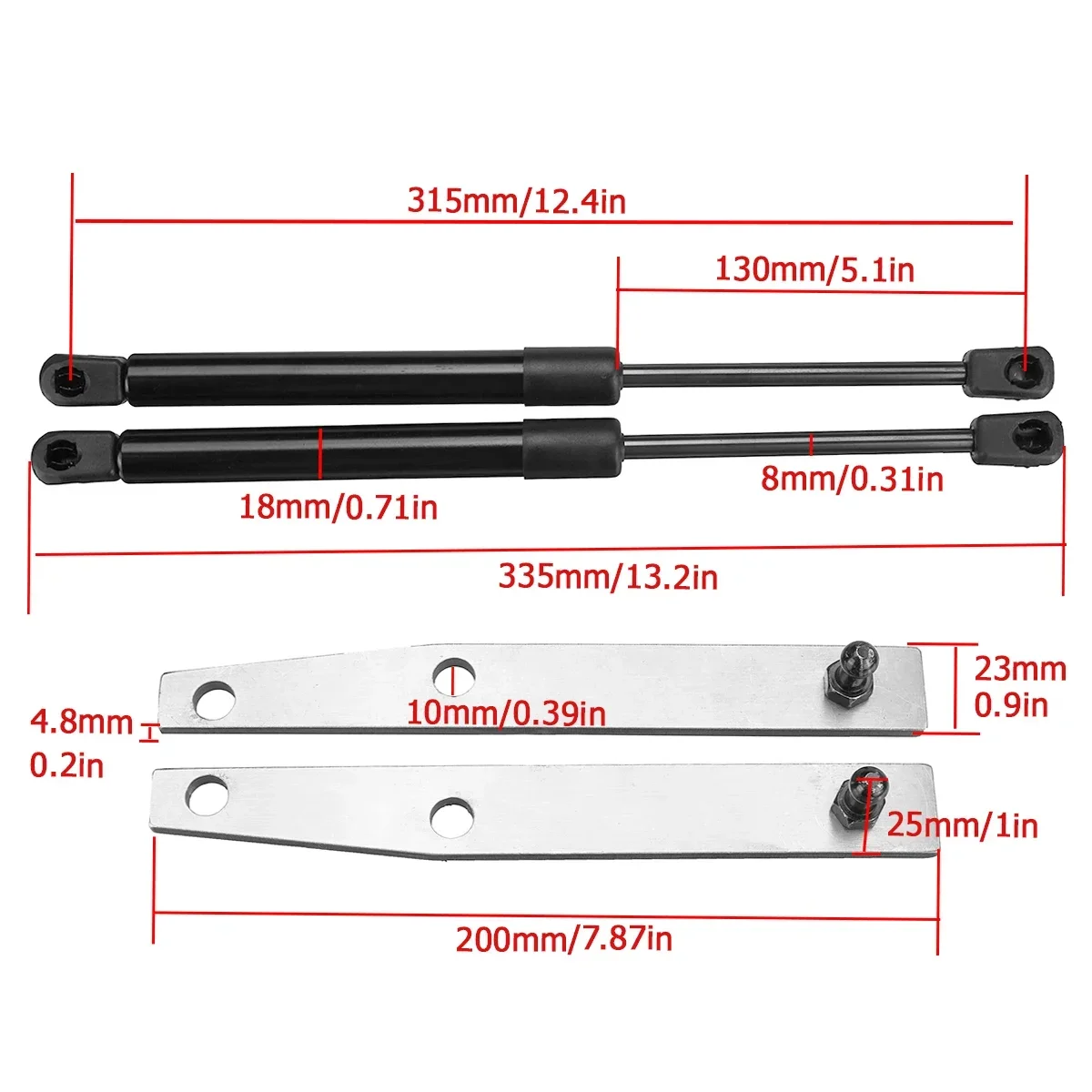 For Toyota Landcruiser 70 series Hj75 Hzj75 Hzj79 Hdj79 Front Hood Bonnet Lift Support Rod Gas Struts Bracket Arms Shock Bars