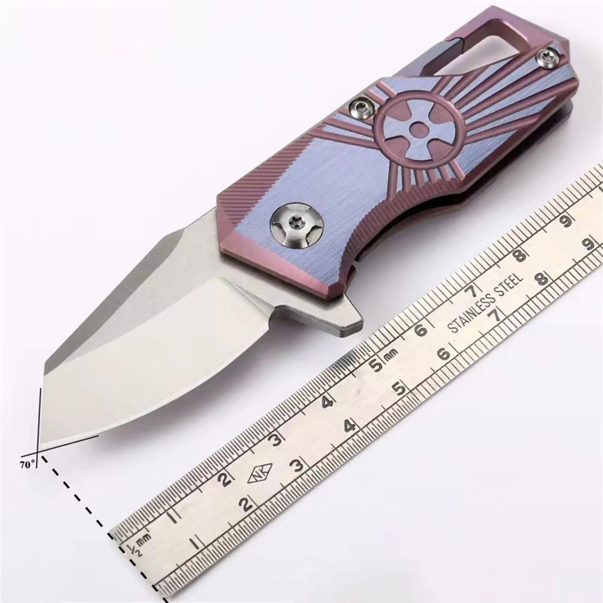 Titanium alloy Mini knife M390  Pocket   Knife EDC Outdoor Multi-function Tool