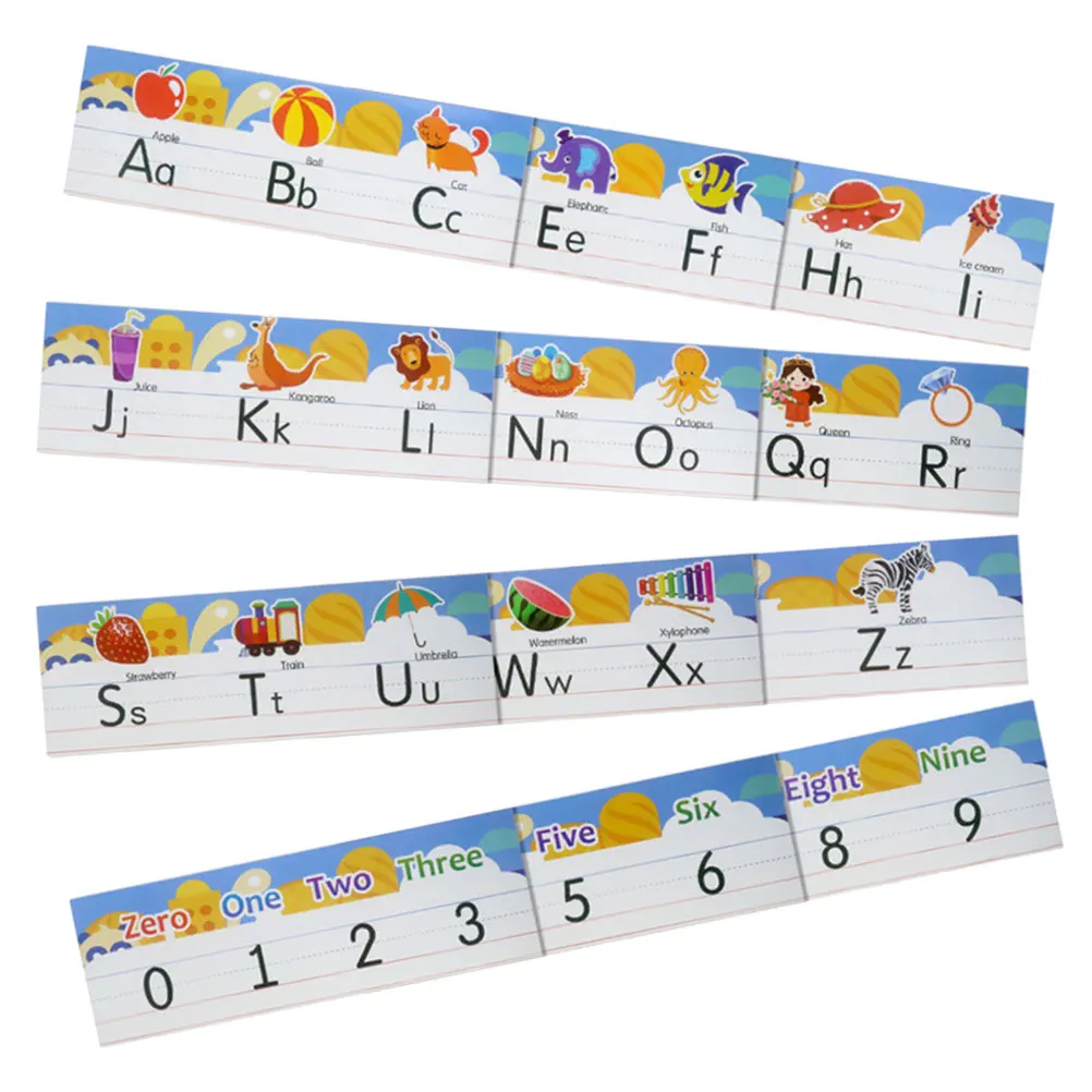 

1 set 1 Set Alphabet Number Bulletin Board 26 English Letters 0-9 Numbers Adhesive Wall Board For Classroom Teaching Material