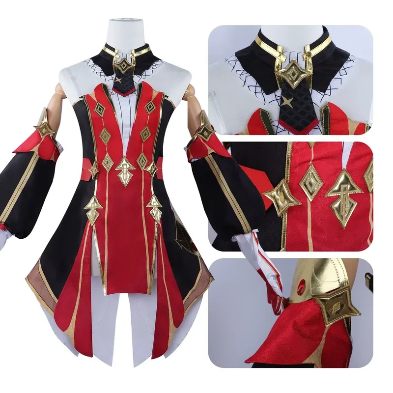 NEW Chevreuse Cosplay Costume With Hat Genshin Impact Fontaine Chevreuse Cosplay Outfit Dress Prop Wig Shoes Full Set Uniform