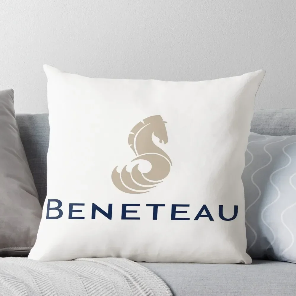 Beneteau Yachts Logo Fishing Throw Pillow Luxury Living Room Decorative Cushions Couch Cushions Pillow