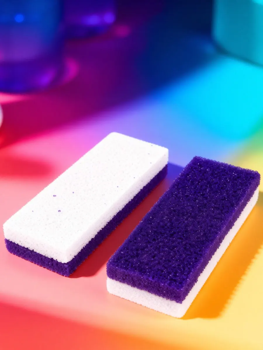 2pcs Pumice Stone Foot Callus Remover Pedicure Tool For Dead Skin Removal Portable Lightweight Foot Scrubber Purple Nail Care