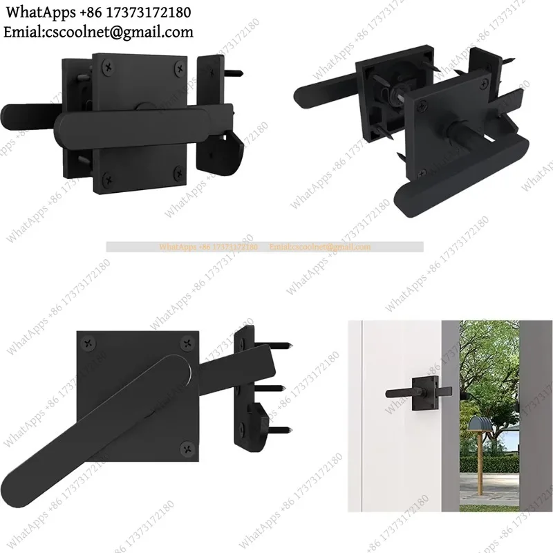 Double Sided Aluminum Door Latch for Barns Gardens Strong Construction Convenient Access Both Sides