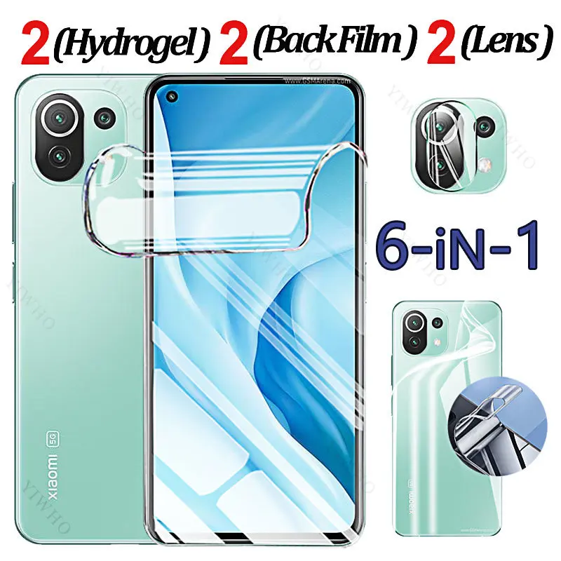 Case HD Hydrogel Film for Xiaomi Mi 11 Lite 5G NE Screen Protector for Xiaomi Mi 11lite Ne 11litene Camera Lens Back Front Films