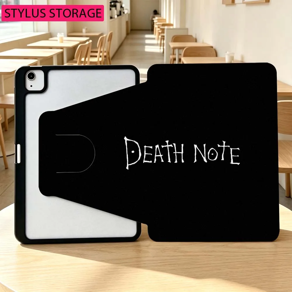 Anime D-Death Note For Samsung Galaxy Tab A7 A8 A9 A11 S6 S7 S8 S9 S10 S11 FE Plus 360° Rotation Pen slot Tablet Case
