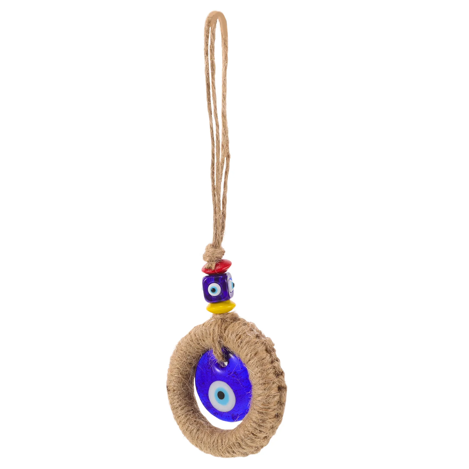 Turkish Blue Evil Eye Car Charm Ornament Rear View Mirror Protection Blessings Wall Hanging Feng Shui Car Hanging Ornament