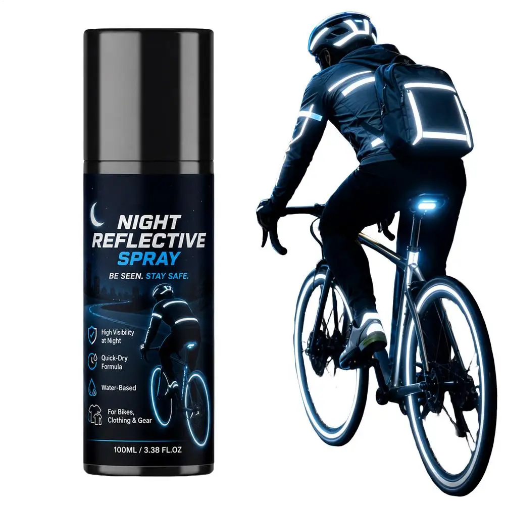 AliExpress NONE 100ml Reflective Spray for Nighttime Cycling Safety Luminous Paint Solution Running Reflective Spray for Outdoor Cycling Camping