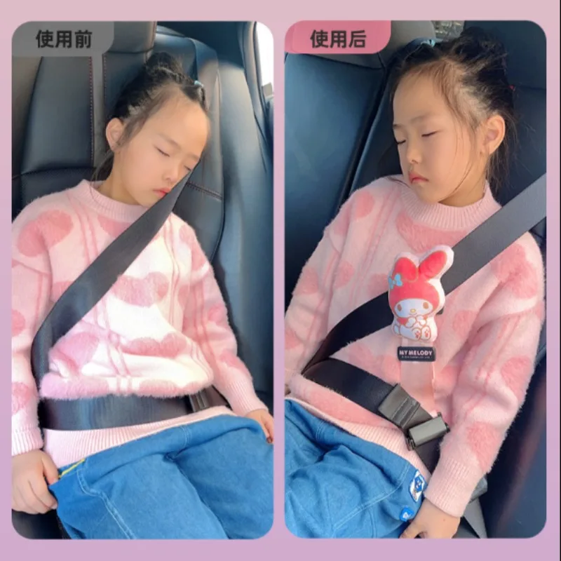 حامل حزام مقعد السيارة Hello Kitty Kuromi، حامل حزام مقعد الأطفال، طول قابل للتعديل، نموذج عالمي آمن لسيارة الأطفال #2