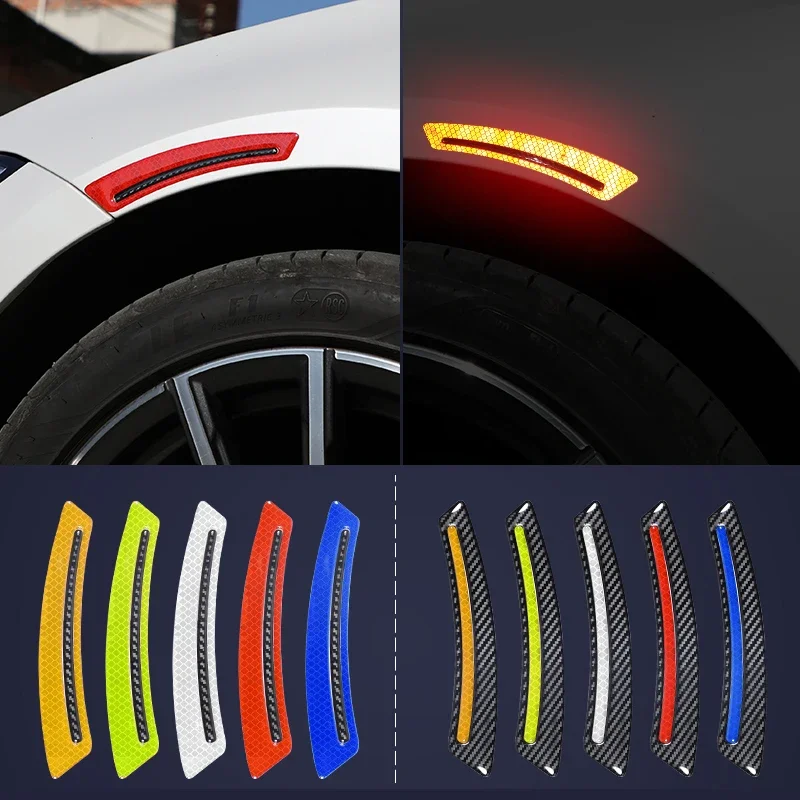 Car Wheel Eyebrow Anti-collision Strip Luminous Reflective Car Sticker Anti-collision Scratch Increase Your Night Driving Safety