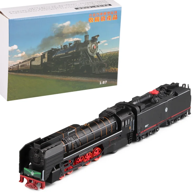 Vintage Gas Train Acousto Optic สุทธิโลหะผสมโมเดลรถยนต์เด็กของเล่นเด็กรถเก่า Gas Train