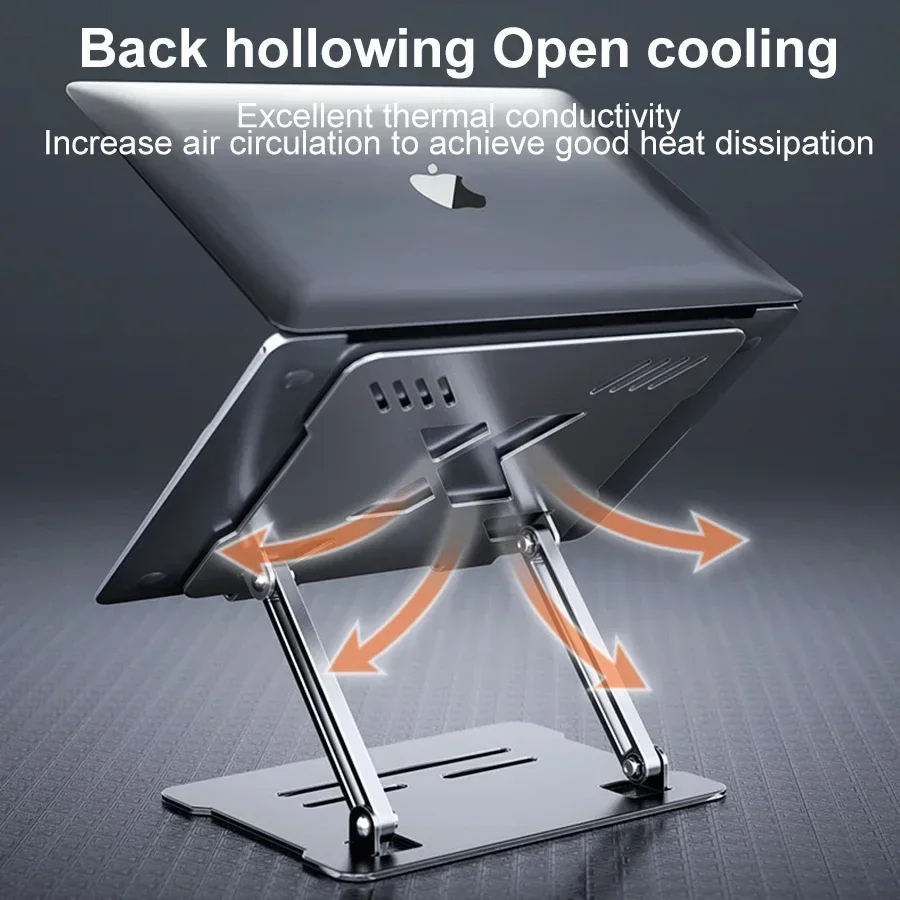 Adjustable Laptop Stand Aluminium Foldable Notebook Support Laptop Macbook Pro Holder Adjustable Bracket Computer Accessories