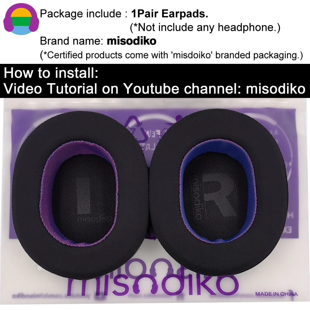 misodiko Upgraded Earpads Replacement for Sony MDR 7506/ V6/ CD900ST / M1ST, WH-CH700N/ CH710N/ CH720N Headphones