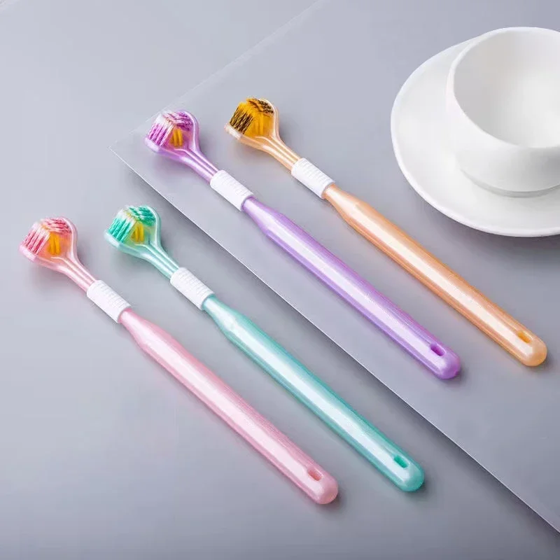 Zufällige 4/1 dreiseitige Tiefenreinigungs-Zahnbürsten-Kombination, weiches Haar, Zahnreinigungswerkzeuge, Reinigung, Oral, Zuhause, Pflege, geeignet f