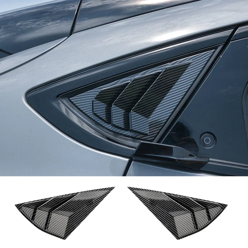 Quarter Side Window Louver for Ford Mustang Mach-E Scoop Cover Vent Black Spoiler 2021 2022 Decorative Accessories