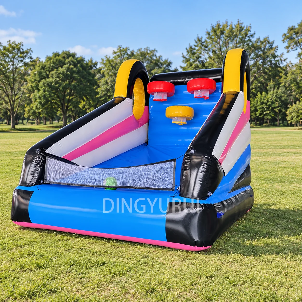 Air-holding productsGiant Inflatable Basketball Game Set - Fun Outdoor Sports Equipment with Hoops and Balls for Kids and Adults