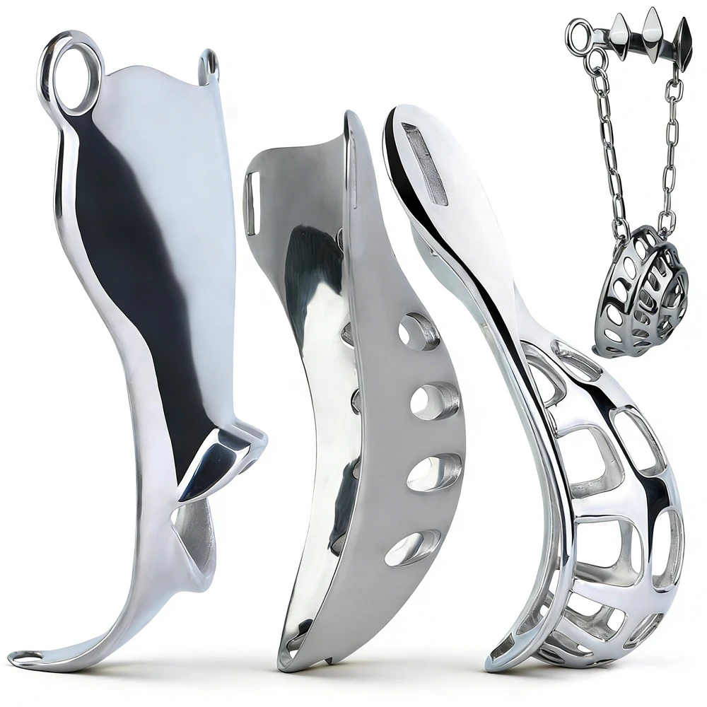 LEZEE Heavy Metal Underwear Sissy Chastity Cage Pants Urethral Lock Male Cock Cages Dick Pocket With Chastity Belt Adult Male