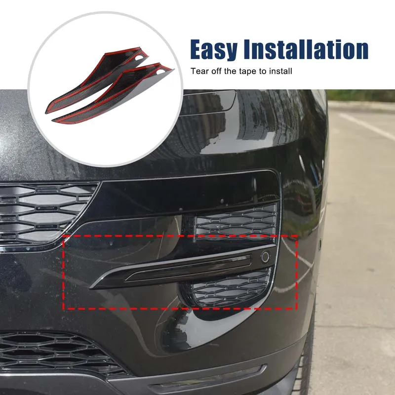 

Для Land Rover Range Rover Sport 2023-2025 настоящее углеродное волокно, передняя противотуманная фара автомобиля, декоративная крышка, наклейки, автомобильные аксессуары