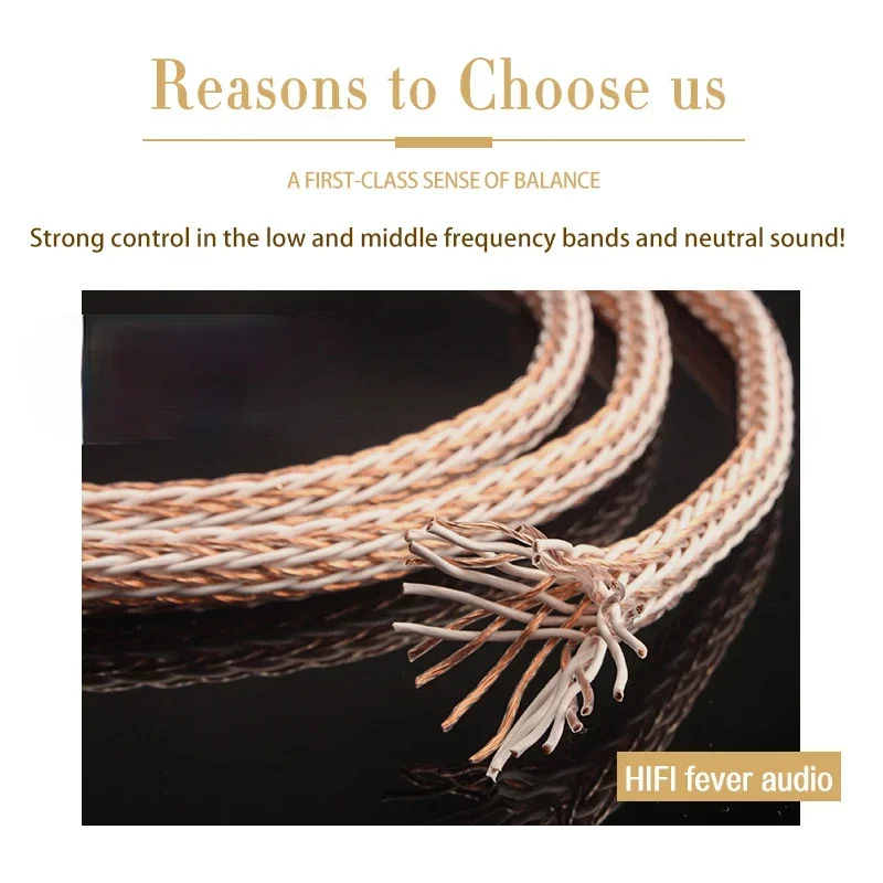 Cable de altavoz DIY 12TC, Cable de alimentación a granel, Cable equilibrado RCA XLR, Cable de extensión para amplificador de Audio HiFi