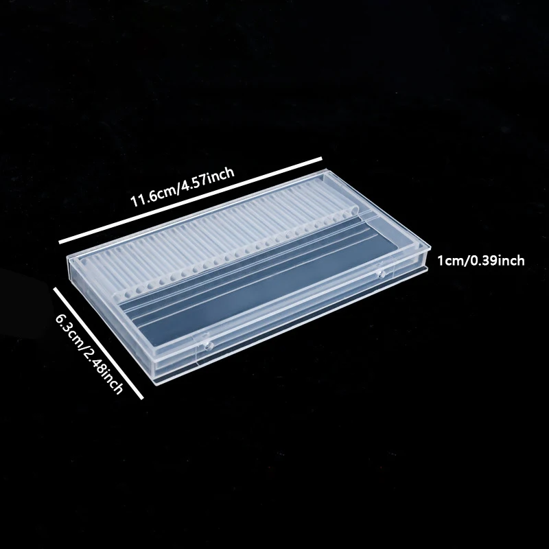 Пластиковый контейнер с 24 отверстиями для хранения сверл для ногтей, пустая подставка, держатель для фрезы, контейнер для дисплея, кейс, инструменты для маникюра