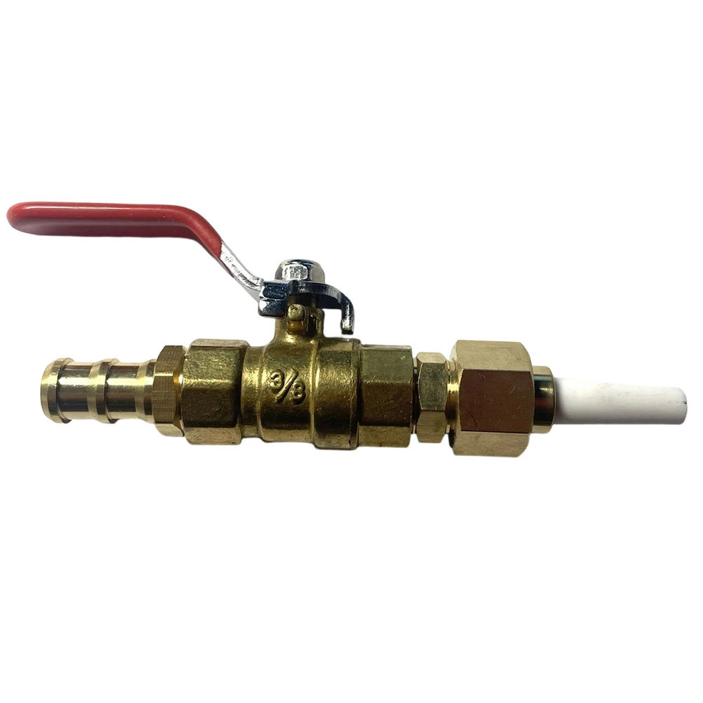 Brass Sandblasting Gas Valve with 5 White Pottery Nozzles Sizes 2.4mm to 5mm for Industrial Metal Rust Removal