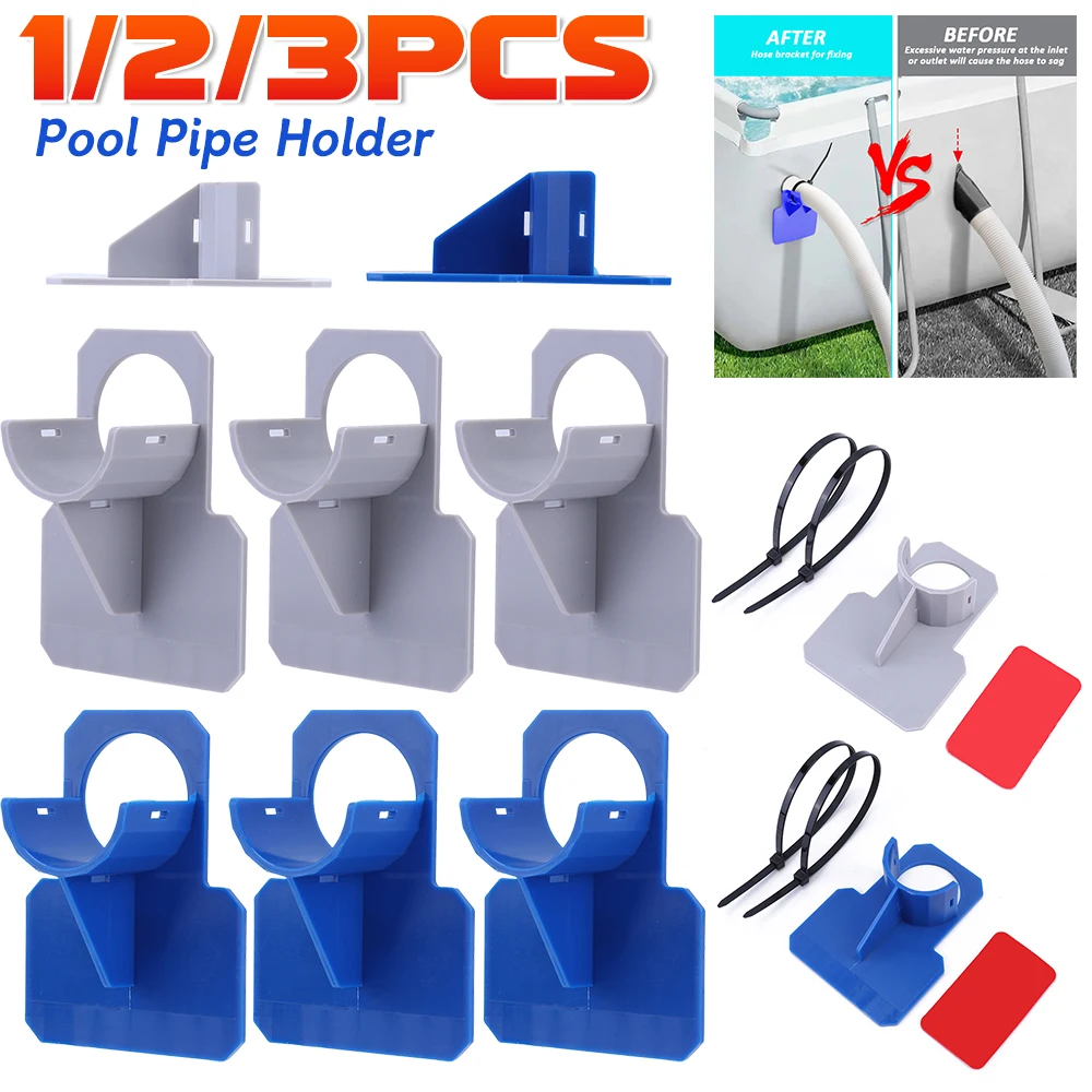 Swimming Pool Pipe Holder 30-38mm Water Hose Supports Bracket for Intex Pool Pipe Fixing Holder with Cable Tie Pool Accessories