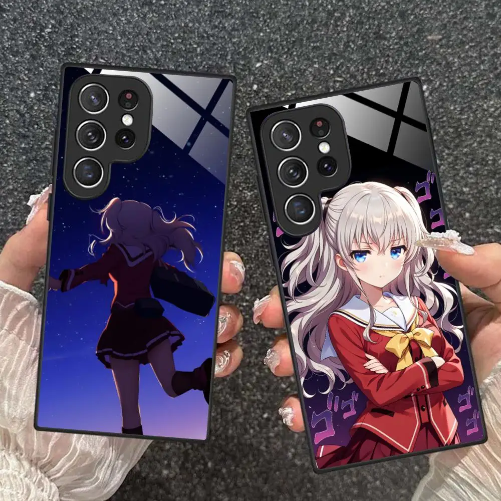 

Charlotte Tomori Nao Glass Mobile Phone Case for Samsung Galaxy S26 S25 S24 S23 S22 S21 S20 Note20 Plus FE Ultra Colorful Cover