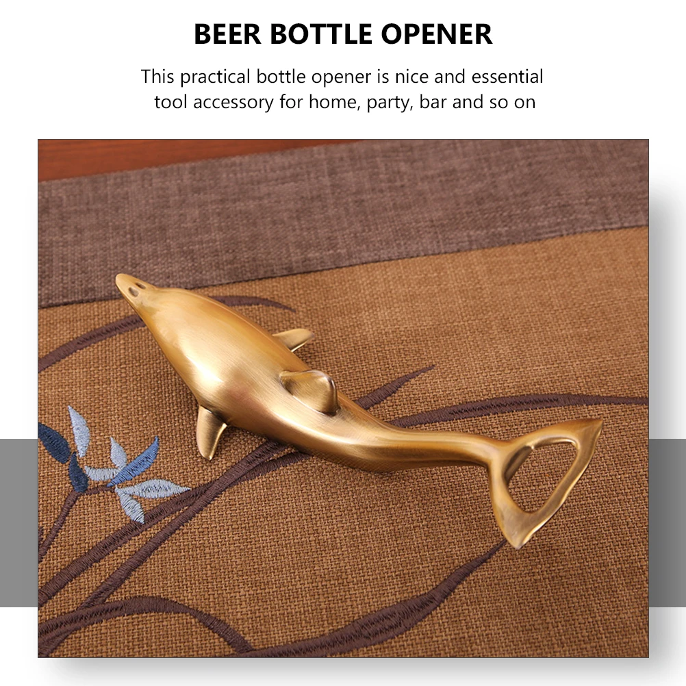 

Металлическая открывалка для бутылок в форме дельфина, бытовой практичный инструмент для домашней вечеринки, инструмент для открытия пива, необходимый инструмент для открытия питья