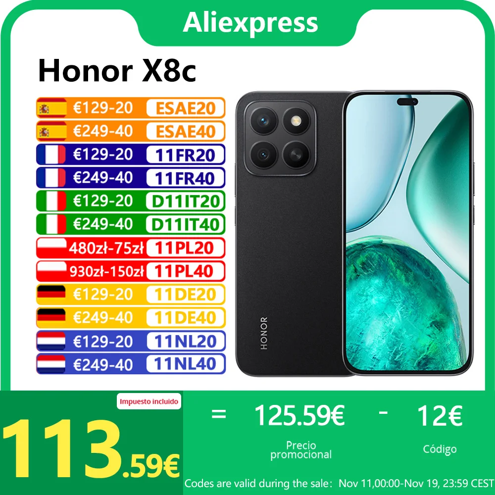 Honor X8c, handy, Qualcomm Snapdragon 685, 6,7 Zoll, 108MP Kamera, 5000mAh Akku