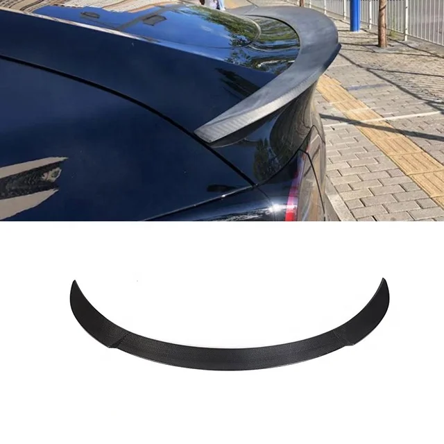 Performance Upgrade Carbon Fiber Rear Trunk Spoiler Wing Car Bodykit For Tesla Model Y 2020 2021