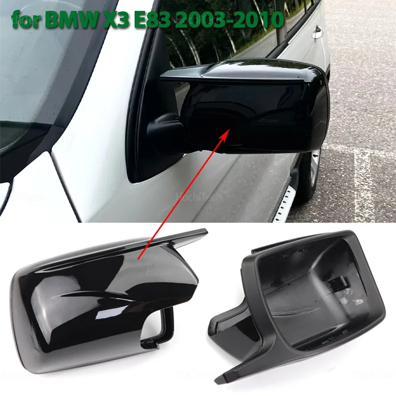 

High Quality Carbon Fiber Car Rear View Door Wing Side Mirror Cover Caps Shell Case with Tool for BMW X3 X 3 E83 2003-2010