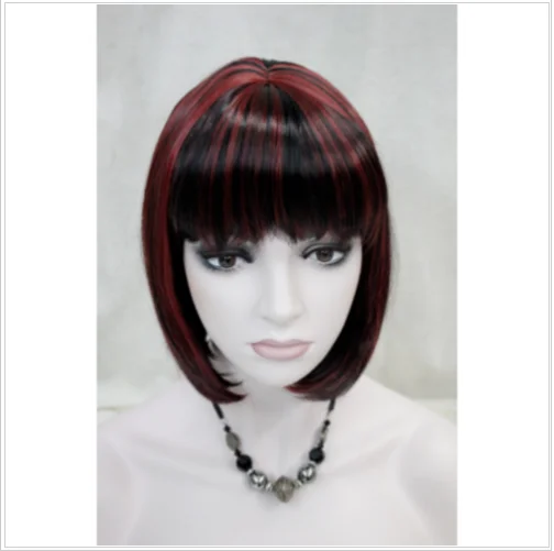 2022 Hot Sale Wig Hanasaku Fashion Short Red Straight Fiber Cosplay Wigs Hair