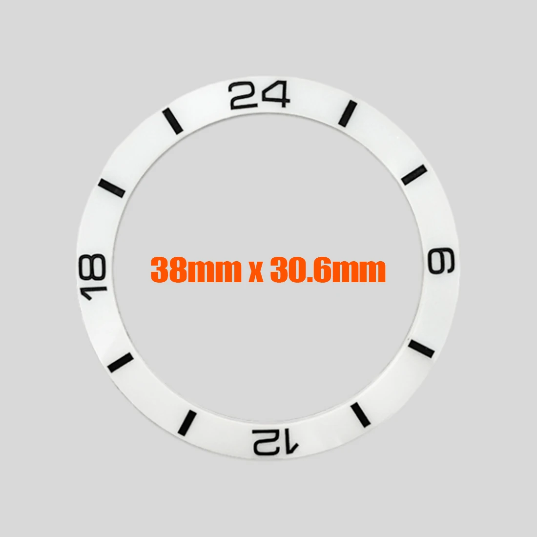 38mm GMT Ceramic Bezel Insert 24 Hour Bezel Ring Fit for SUB GMT SKX007 SKX009 SRPD Watch Case NH35 Case Ceramic Bezel Insert