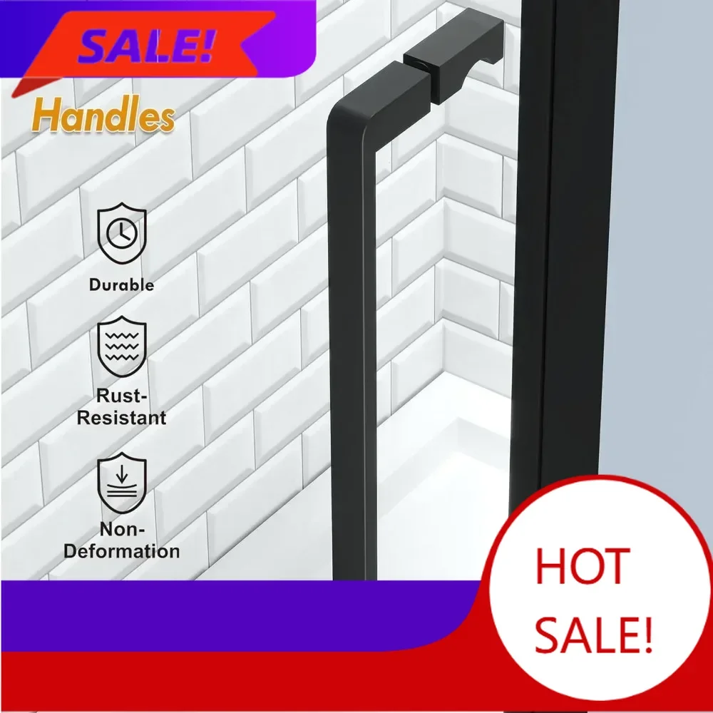 

Бестселлер: Безрамная поворотная душевая дверь 34.8-36"x72", 1/4" закаленное стекло, магнитное уплотнение, реверсивная установка