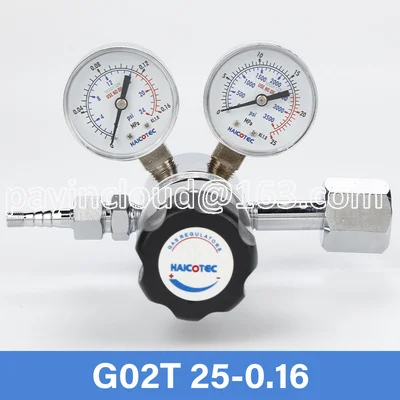 Pressure Gauge Non-Corrosive Gas Pressure Gauge Such As Two-Stage Reducer Nitrogen Argon Helium Hydrogen Decompression Valve