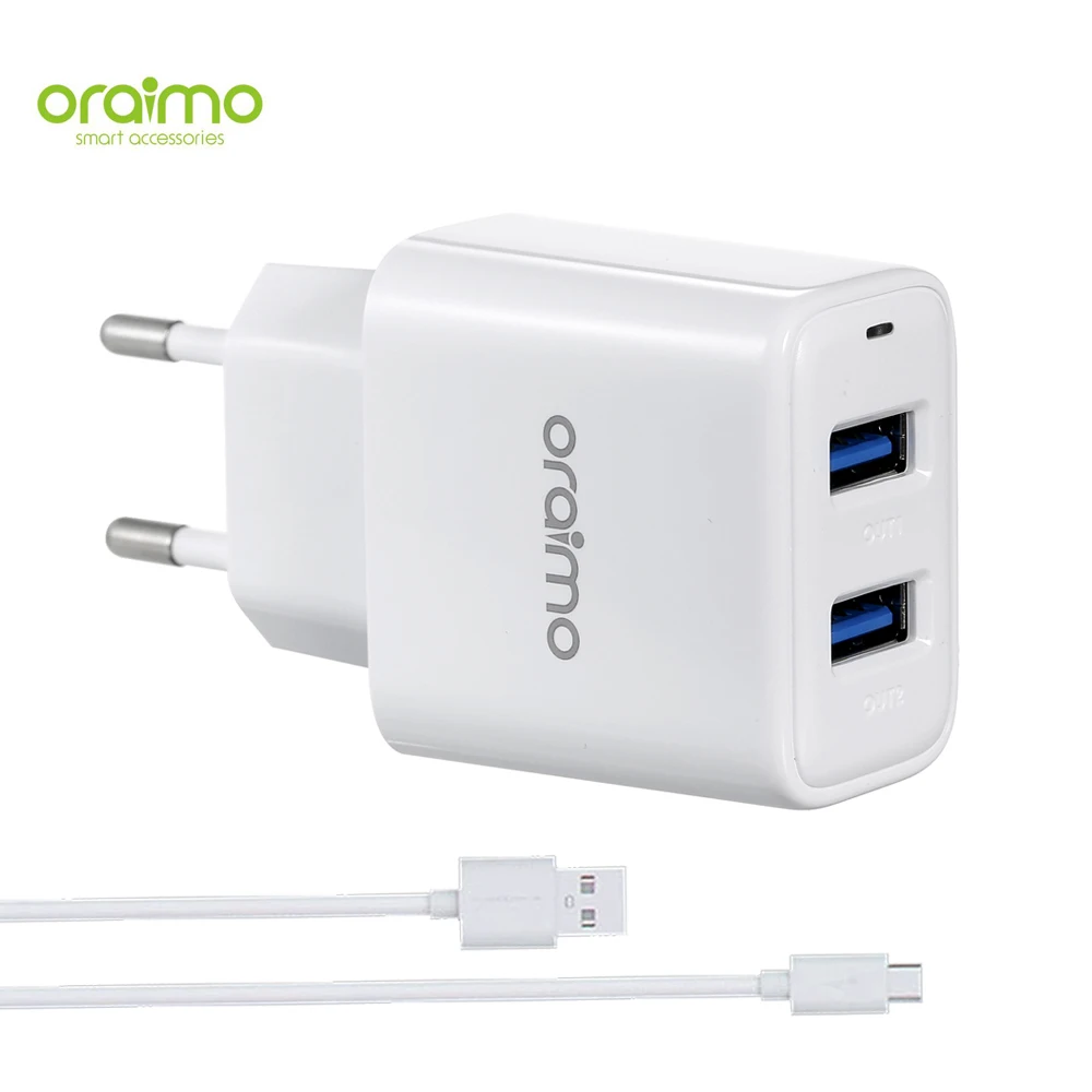 Carregador de Parede Oraimo OCW-E63D 5V 2.4A com Cabo Micro USB: Uma Solução Prática para Carregar Celulares em Viagem