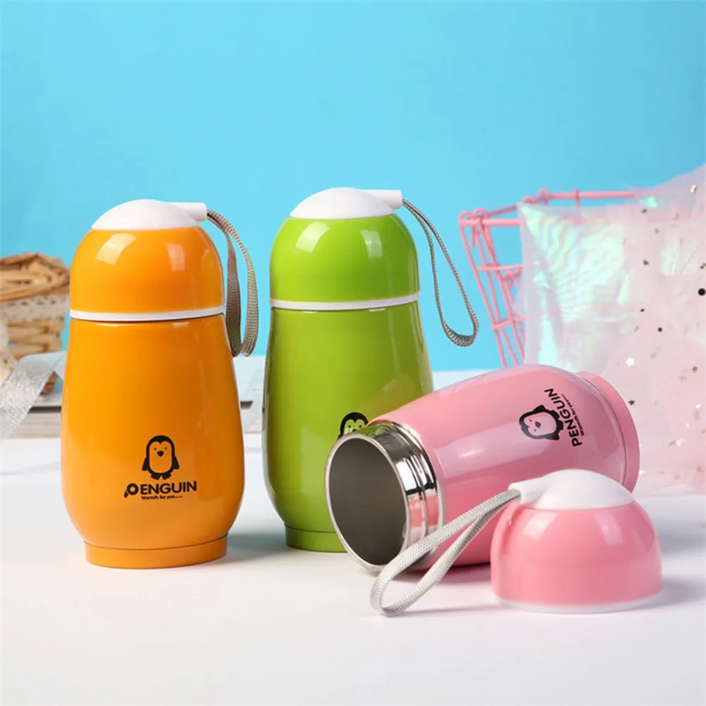 Pocket Cup Roestvrijstalen Mini Pinguïn Thermosbeker 300Ml Draagbare Thermosfles Waterfles Isolatie Thermoskan Cadeau