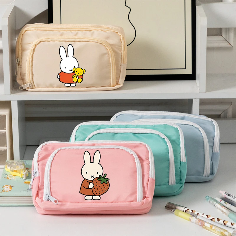 

Miffys Student Pencil Case Anime Cartoon Multi Pocket Pen Pouch Large Capacity Pencil Bag Boy Girl Stationery Organiser Bag Gift