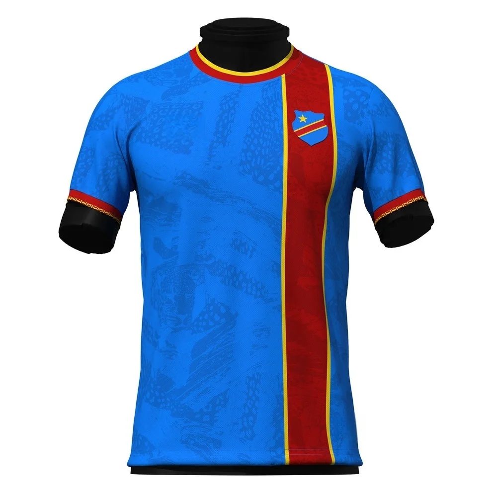 2026 Quick Dry Printed Congo Theme Concept Football Shirt Culture Shirt Fans Surrounding Sports Training Men Family Matching