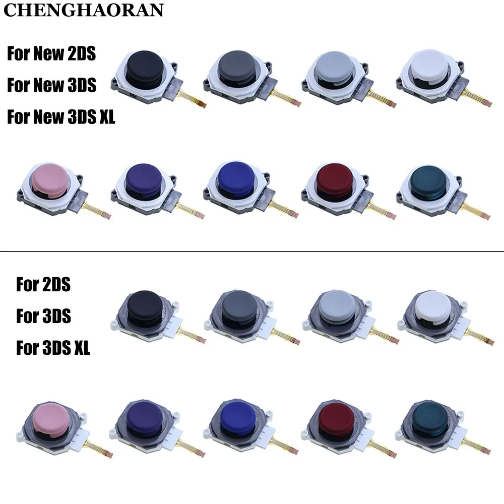 

1Set 3D Analog Joystick Rocker + Stick Cap +PAD For 2DS 3DS XL LL New 3DSXL 3DSLL Console Thumbstick Button Replacement Part