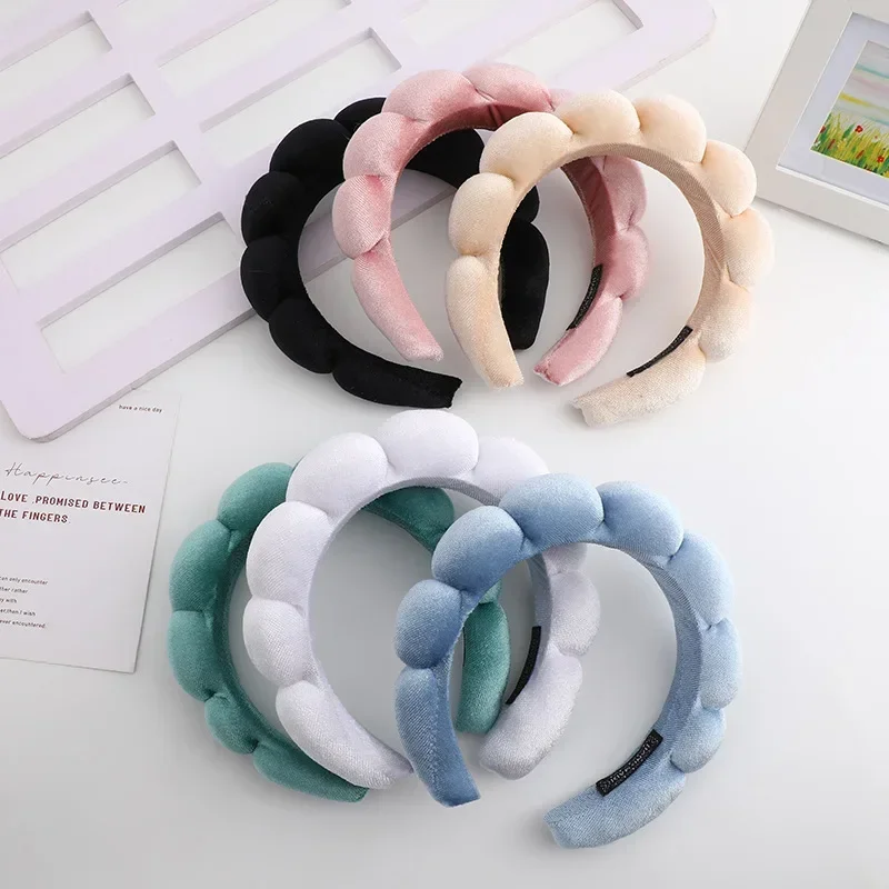 

Velvet Hair Band High Skull Top Sponge Fried Dough Twists High Sense Hair Band Hair Accessories Solid Color Hair Band